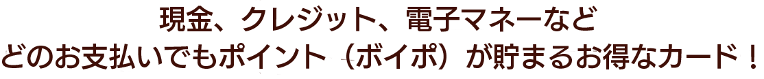 現金、クレジット、電子マネー